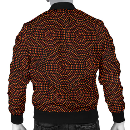 Aboriginal Pattern Print Design 02 Men Bomber Jacket