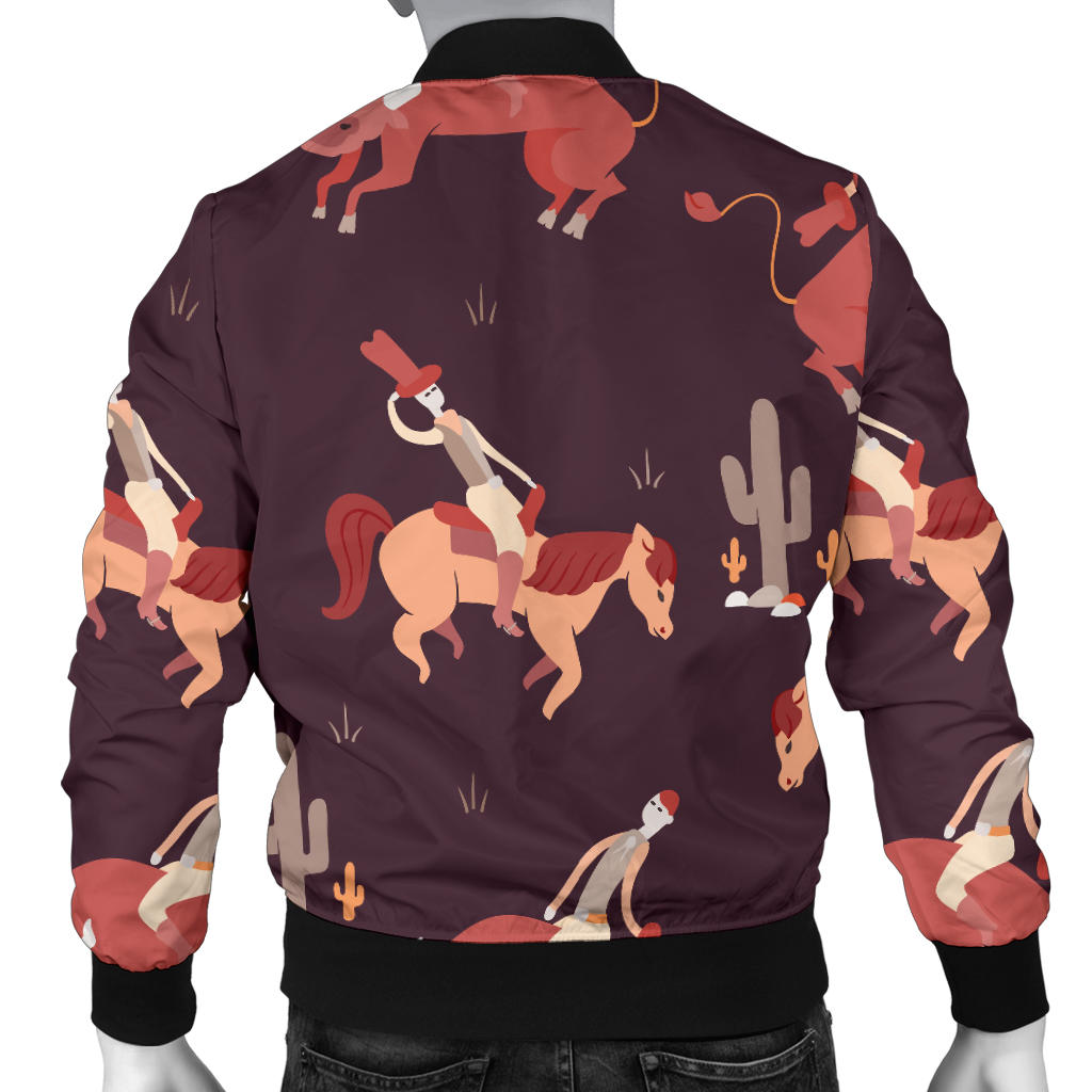 Rodeo Pattern Print Design A01 Men Bomber Jacket