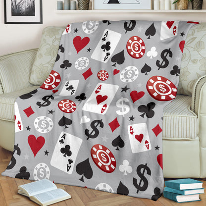 Casino Pattern Print Design 01 Premium Blanket