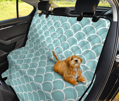 Scales Teal Pattern Print Design 02 Rear Dog Car Seat Cover Hammock
