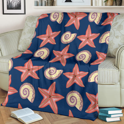Starfish Pattern Print Design 03 Premium Blanket