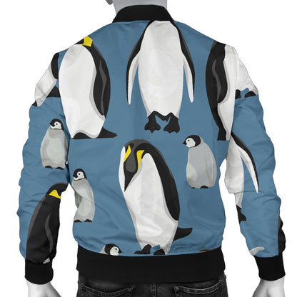 Penguin Pattern Print Design A03 Men Bomber Jacket