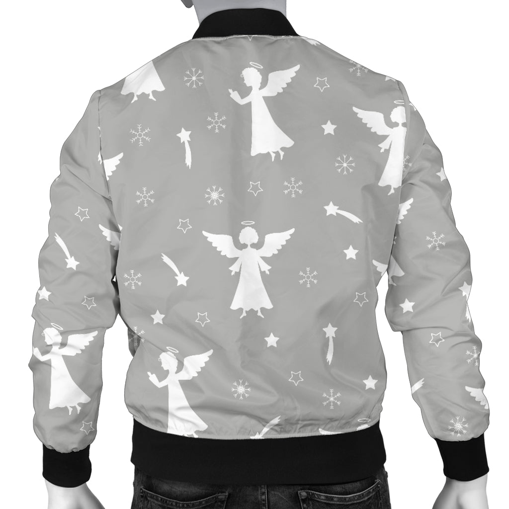 Angel Pattern Print Design 03 Men Bomber Jacket