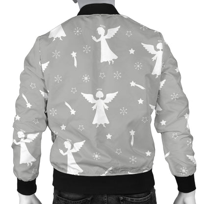 Angel Pattern Print Design 03 Men Bomber Jacket