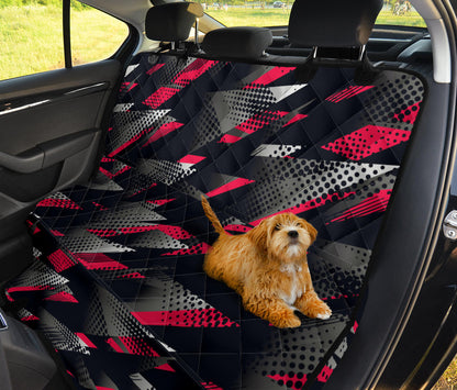 Racing Style Pattern Print Design A04 Rear Dog Car Seat Cover Hammock
