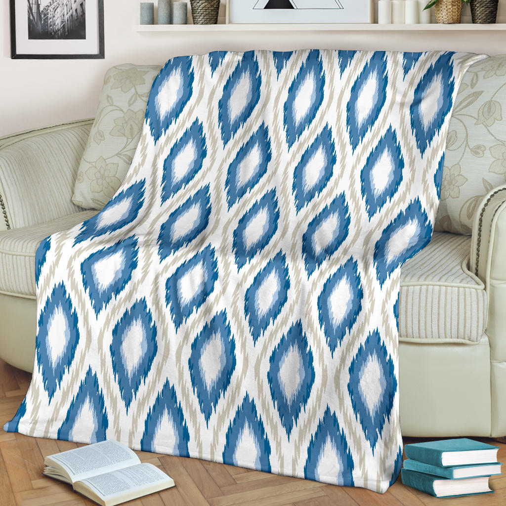 Ikat Pattern Print Design 02 Premium Blanket