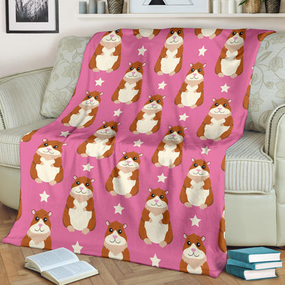 Hamster Cute Pattern Print Design 02 Premium Blanket