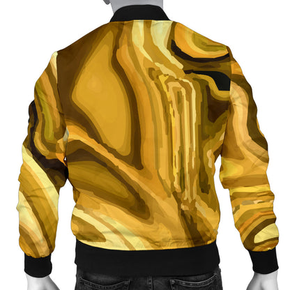 Liquid Pattern Print Design 03 Men Bomber Jacket