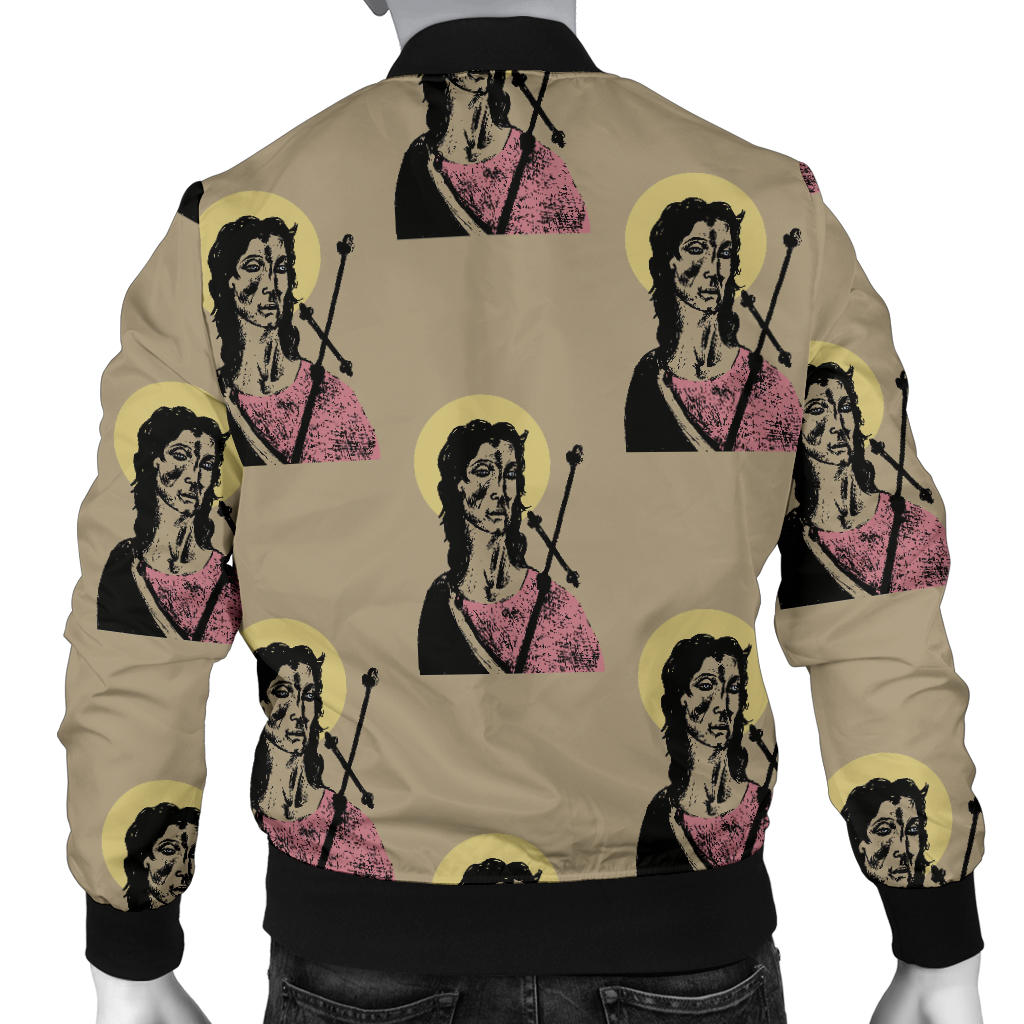 Christian Pattern Print Design 04 Men Bomber Jacket