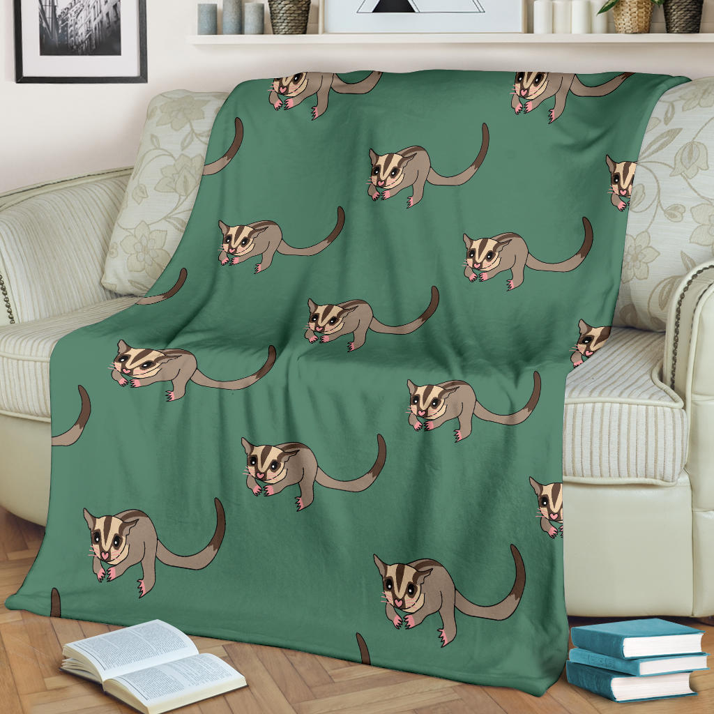 Sugar Glider Pattern Print Design 01 Premium Blanket