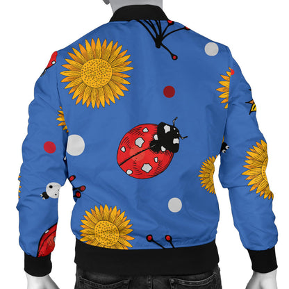 Ladybug Pattern Print Design 05 Men Bomber Jacket