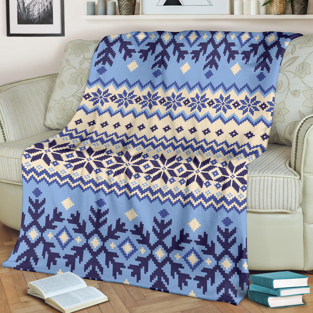 Nordic Pattern Print Design A03 Premium Blanket