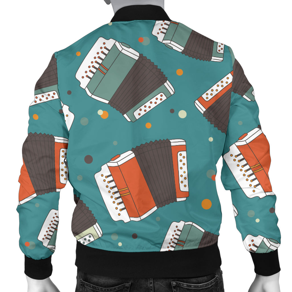 Accordion Pattern Print Design 02 Men Bomber Jacket
