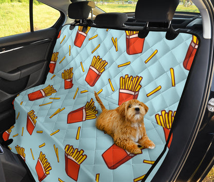 French Fried Pattern Print Design 02 Rear Dog Car Seat Cover Hammock