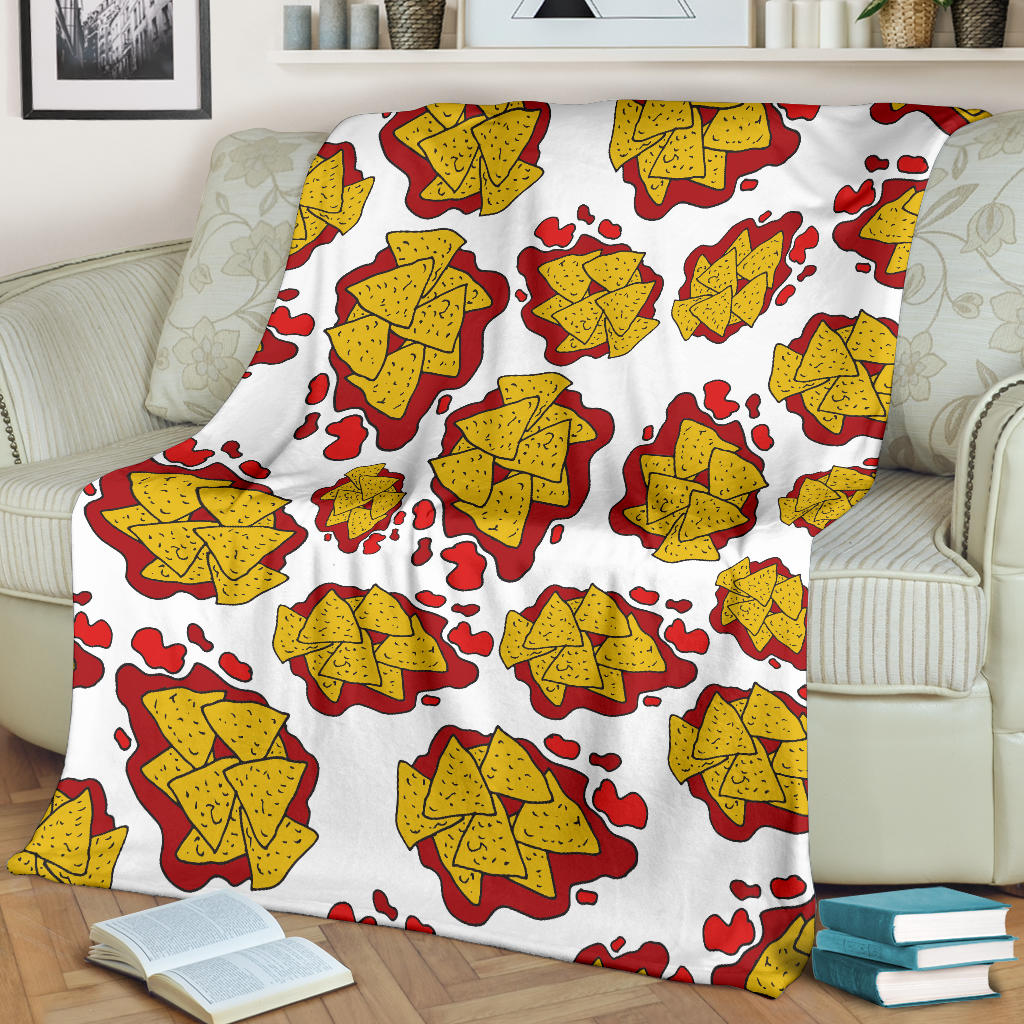 Nachos Pattern Print Design A03 Premium Blanket
