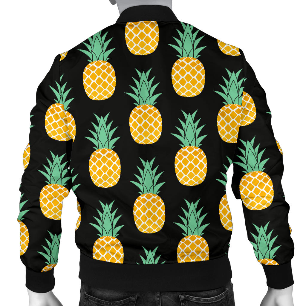 Pineapple Pattern Print Design A03 Men Bomber Jacket