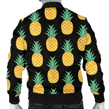 Pineapple Pattern Print Design A03 Men Bomber Jacket