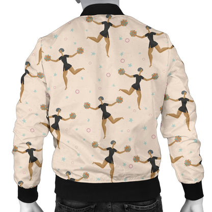 Cheerleader Pattern Print Design 03 Men Bomber Jacket