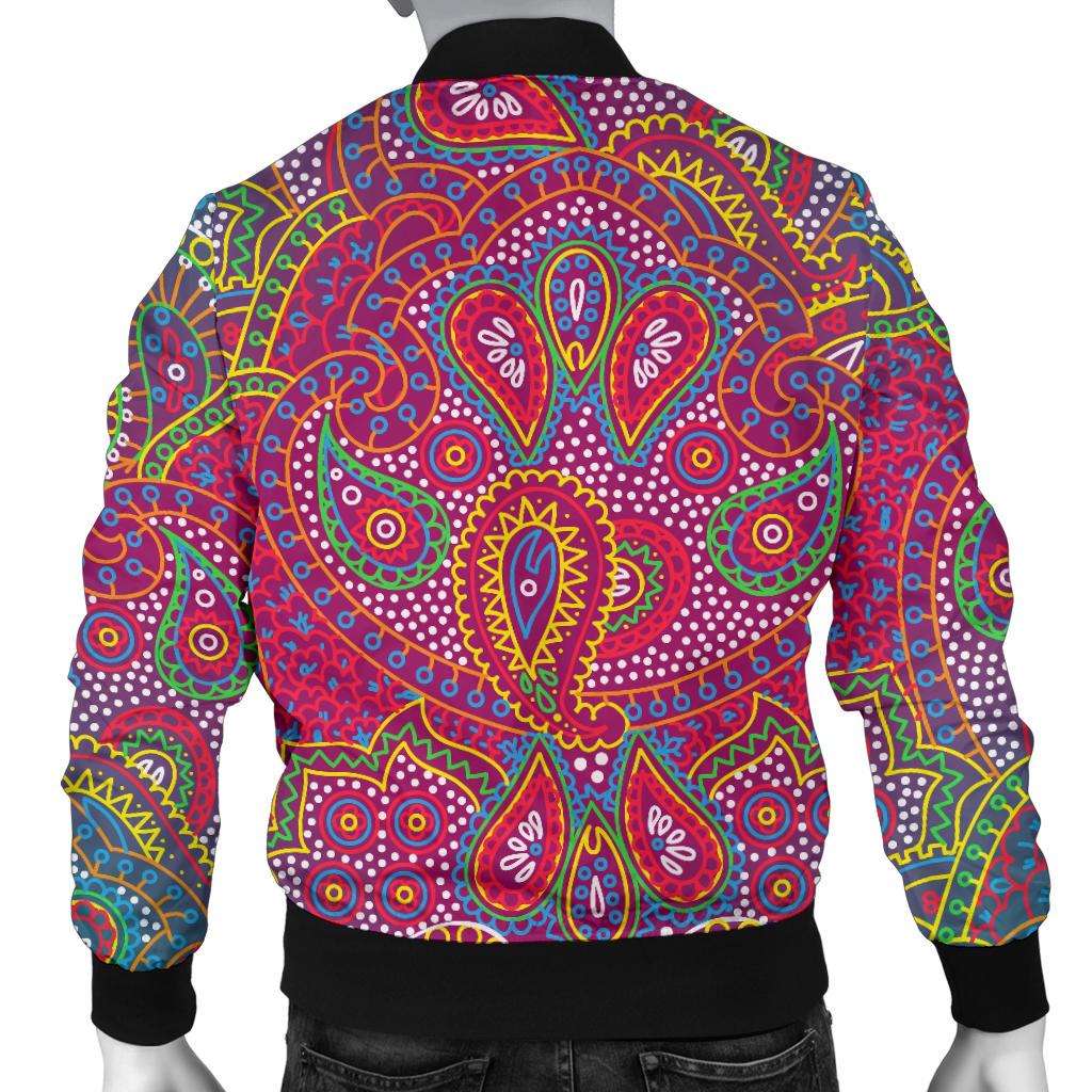 Boho Pattern Print Design 02 Men Bomber Jacket