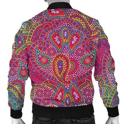 Boho Pattern Print Design 02 Men Bomber Jacket