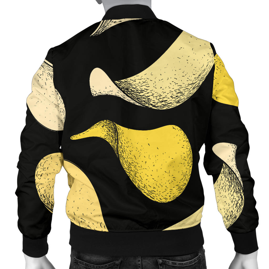 Potato Pattern Print Design A02 Men Bomber Jacket