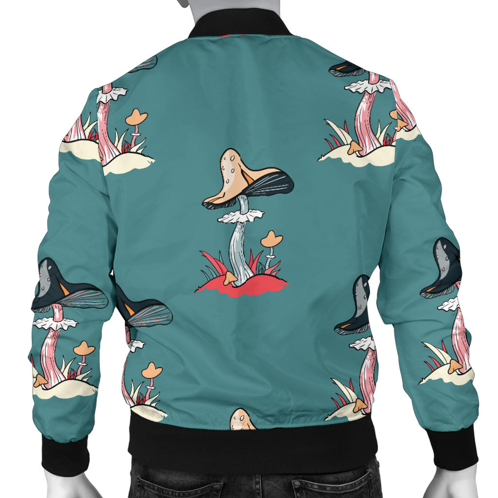 Mushroom Pattern Print Design A04 Men Bomber Jacket