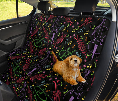 Cello Neon Pattern Print Design 02 Rear Dog Car Seat Cover Hammock
