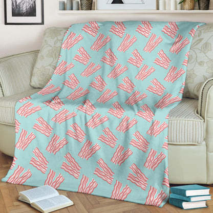 Bacon Pattern Print Design 04 Premium Blanket