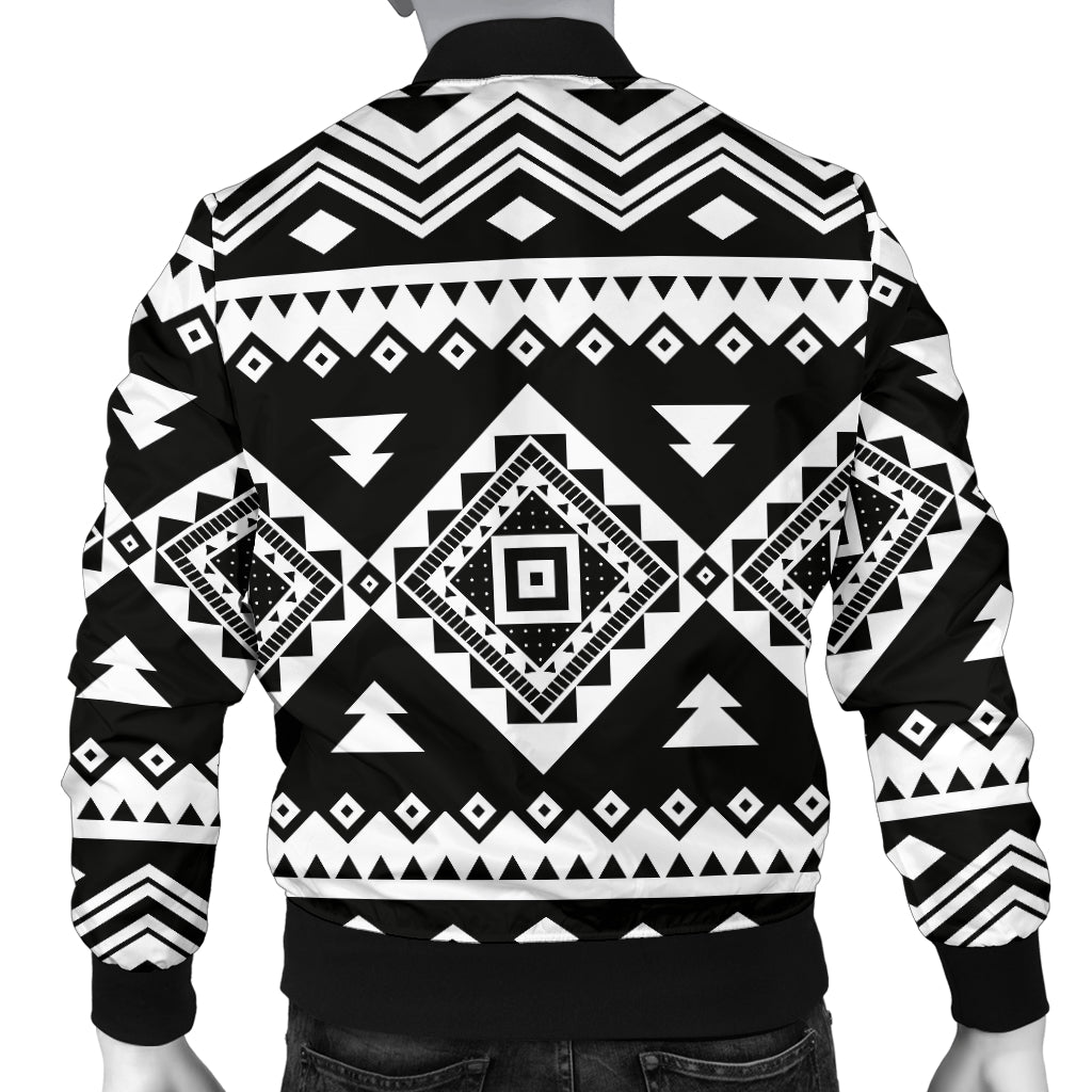 Aztec Pattern Print Design 08 Men Bomber Jacket