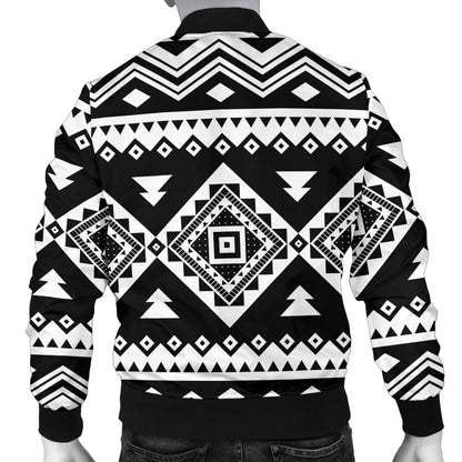 Aztec Pattern Print Design 08 Men Bomber Jacket