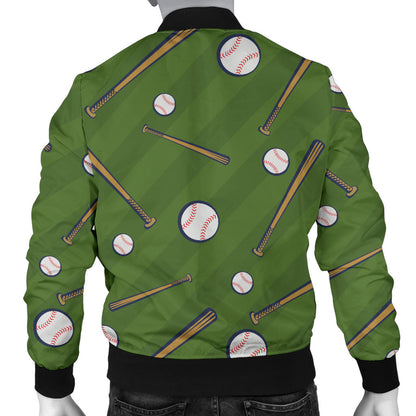 Baseball Pattern Print Design 02 Men Bomber Jacket