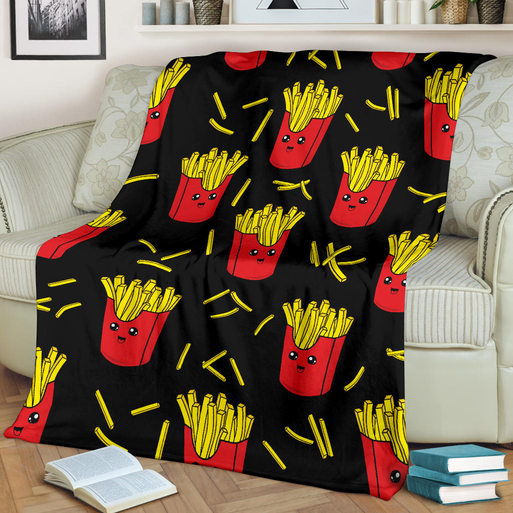 French Fried Pattern Print Design 03 Premium Blanket