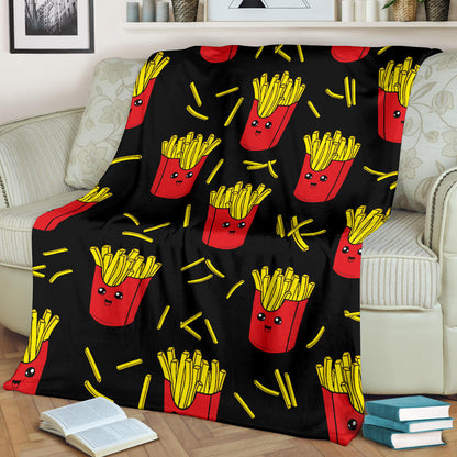 French Fried Pattern Print Design 03 Premium Blanket