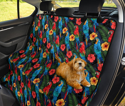Parrot Pattern Print Design A01 Rear Dog Car Seat Cover Hammock