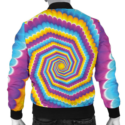 Optical illusion Pattern Print Design A04 Men Bomber Jacket