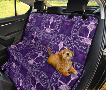 Libra Pattern Print Design 03 Rear Dog Car Seat Cover Hammock
