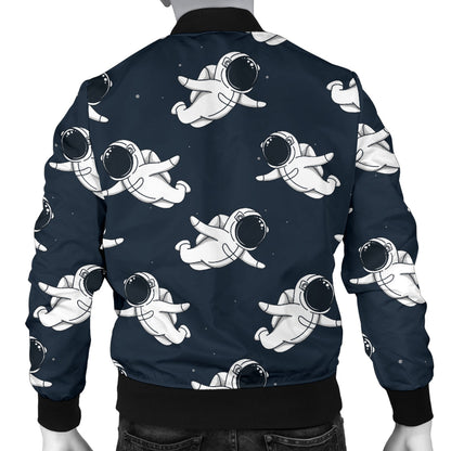 Astronaut Pattern Print Design 02 Men Bomber Jacket