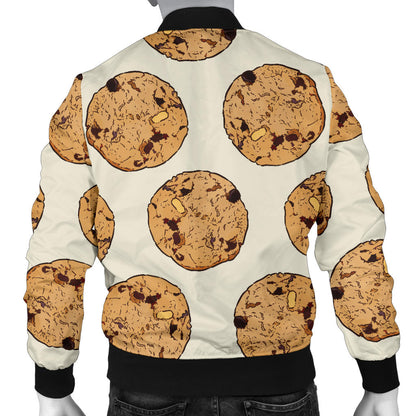 Cookie Pattern Print Design 05 Men Bomber Jacket