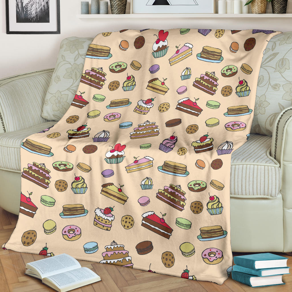 Cake Pattern Print Design 03 Premium Blanket