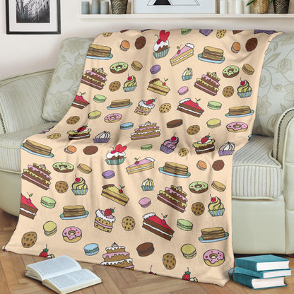 Cake Pattern Print Design 03 Premium Blanket