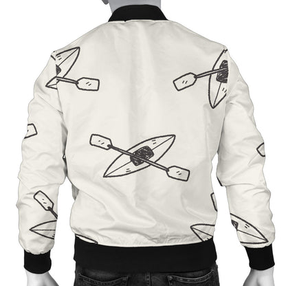 Kayak Pattern Print Design 01 Men Bomber Jacket