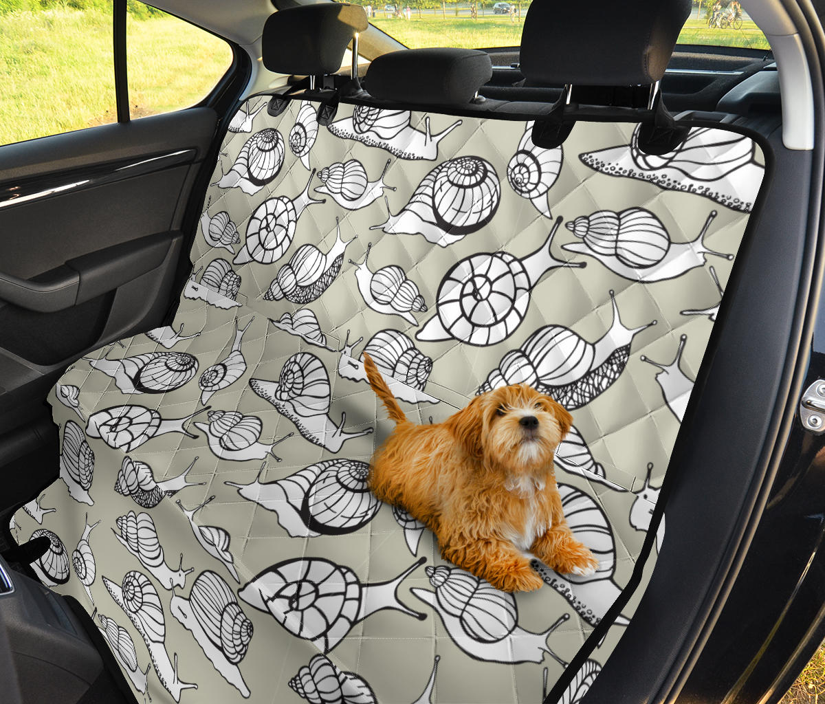 Snail Pattern Print Design 03 Rear Dog Car Seat Cover Hammock