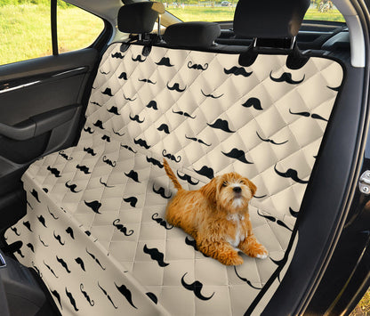 Mustache Pattern Print Design A03 Rear Dog Car Seat Cover Hammock