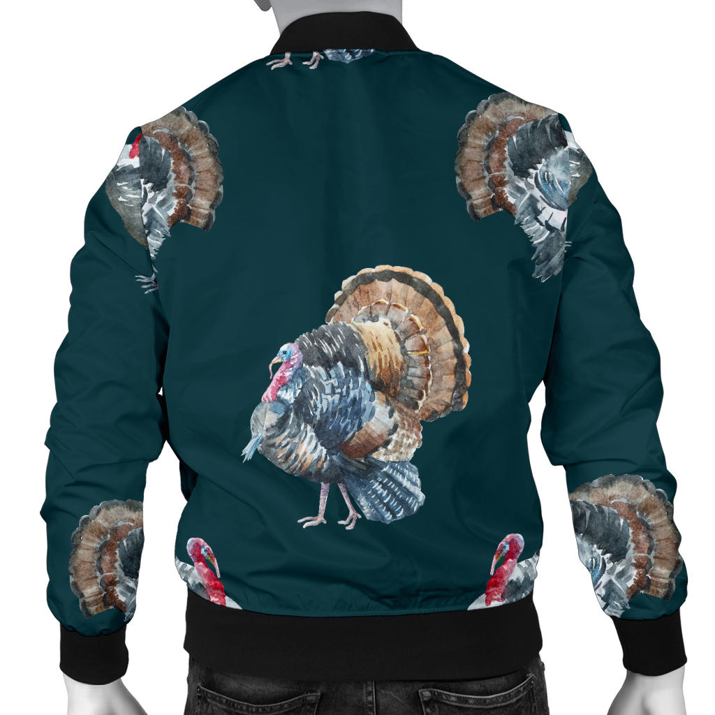 Turkey Pattern Print Design 03 Men Bomber Jacket