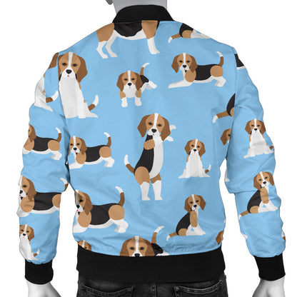 Beagle Pattern Print Design 03 Men Bomber Jacket