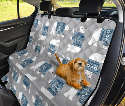 Polar Bear Pattern Print Design A03 Rear Dog Car Seat Cover Hammock