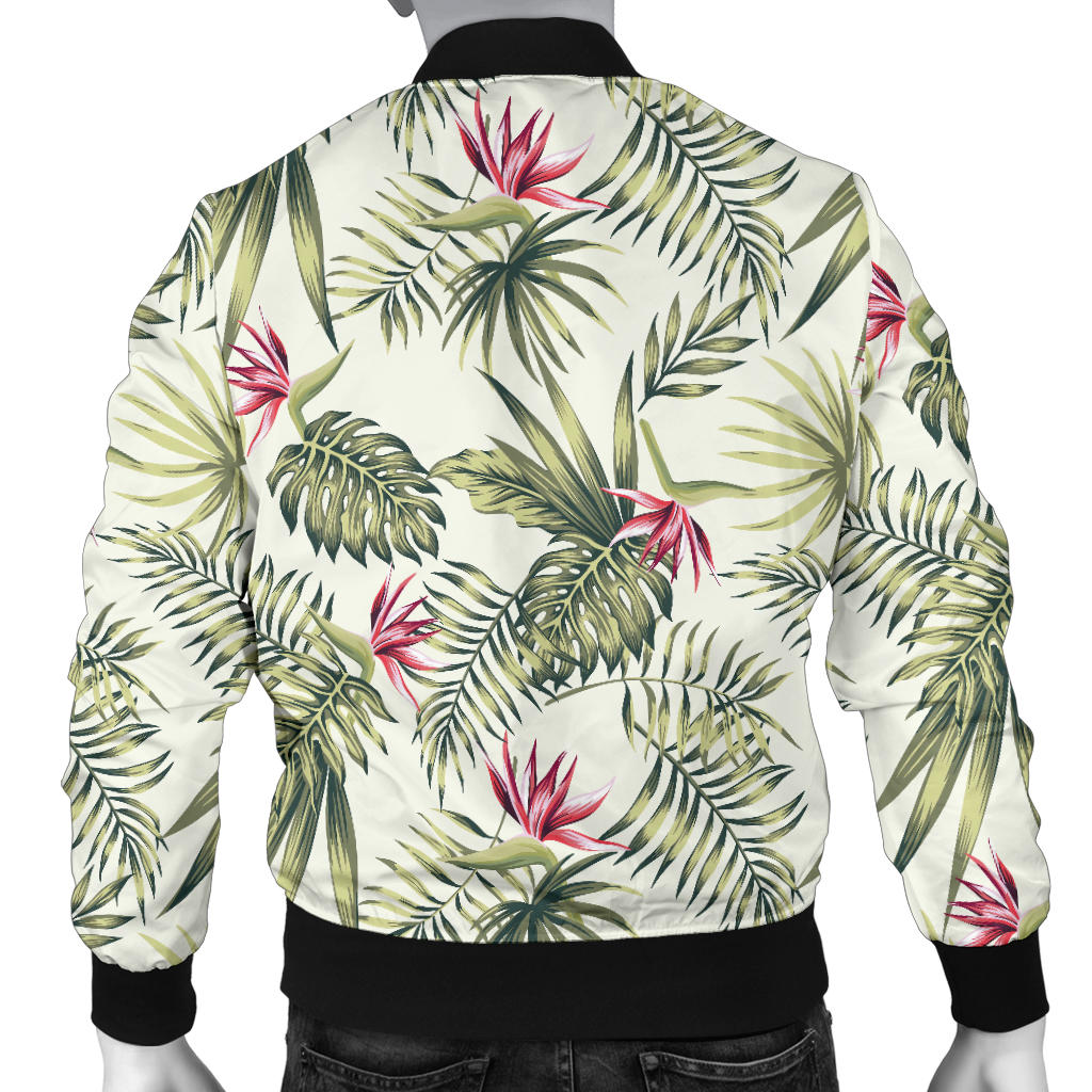 Bird Of Paradise Pattern Print Design 04 Men Bomber Jacket