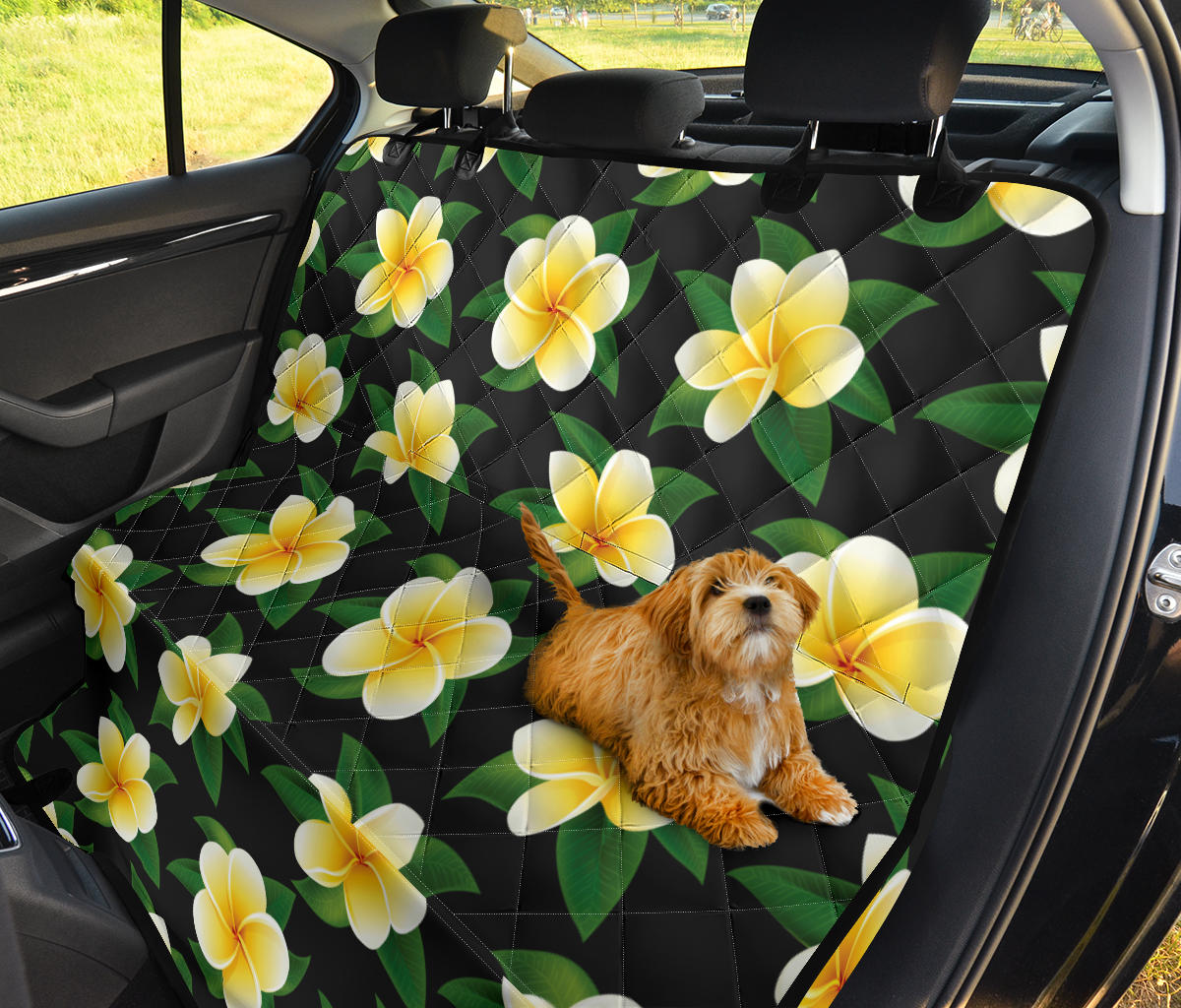 Plumeria Pattern Print Design A03 Rear Dog Car Seat Cover Hammock