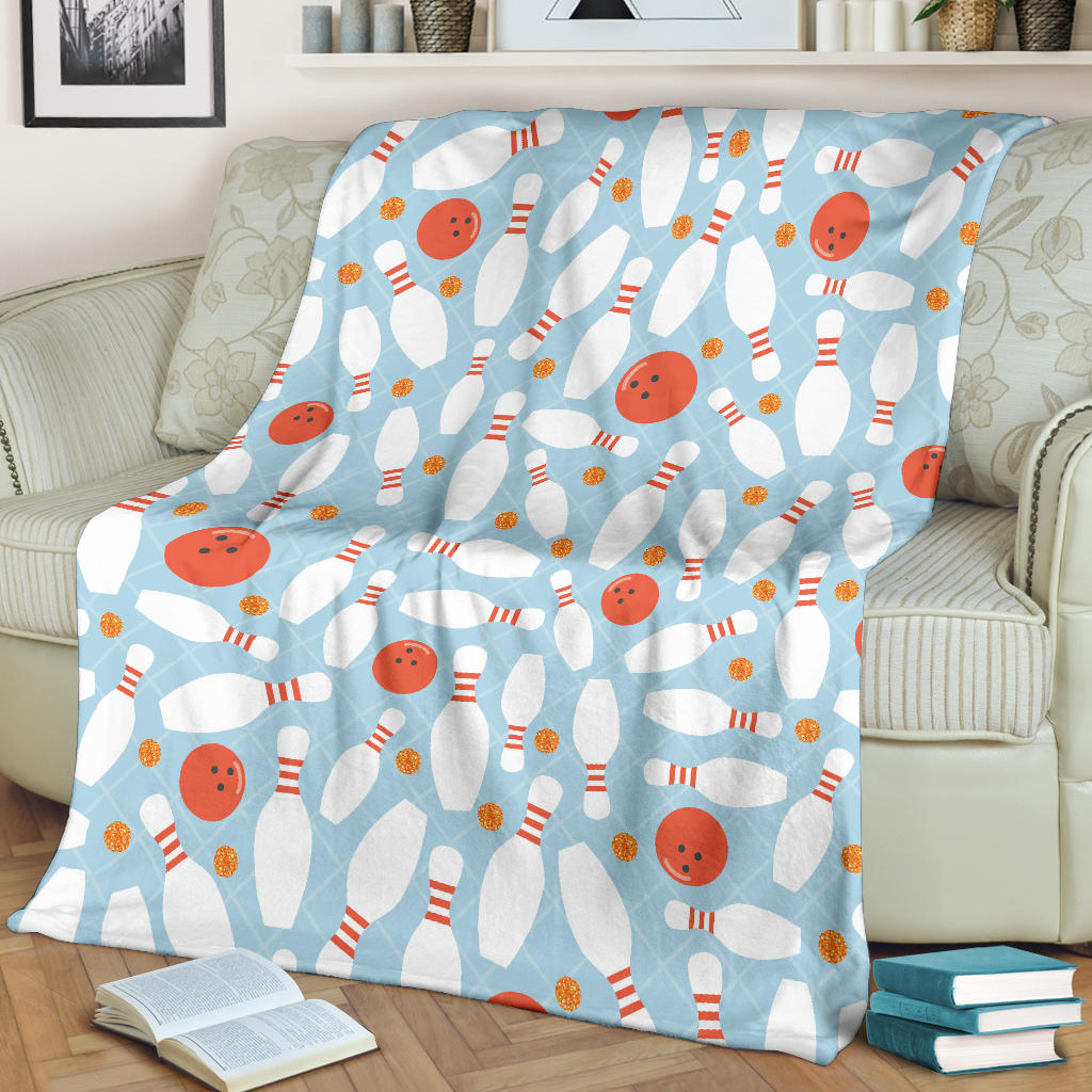 Bowling Pattern Print Design 09 Premium Blanket