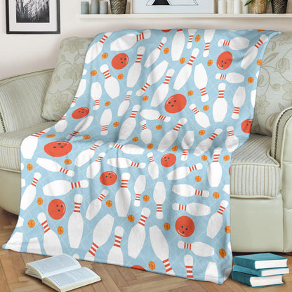 Bowling Pattern Print Design 09 Premium Blanket